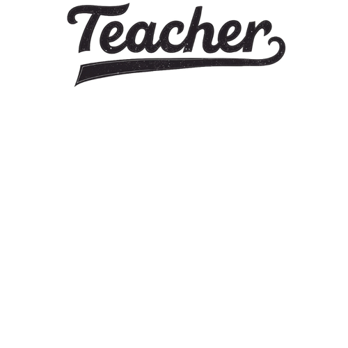 Teacher Script Handwritten Style Vinyl Decal, Black Script Lettering Sticker, Elegant Car or Laptop Decoration, Personalizable Gift for